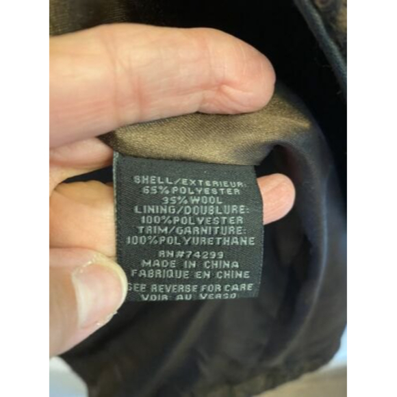 Steve Madden Wool Blend Coat size Lg Double Breasted Brown Hand Pockets‎ - Picture 9 of 11